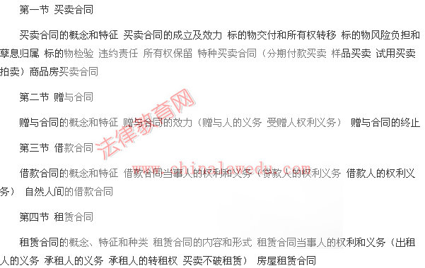 2014年国家司法考试大纲:民法